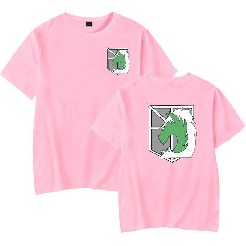 Attack on Giant Japanese Manga T-shirt: Unisex White Tee with Round Neck, Short Sleeves, Large Size for Summer