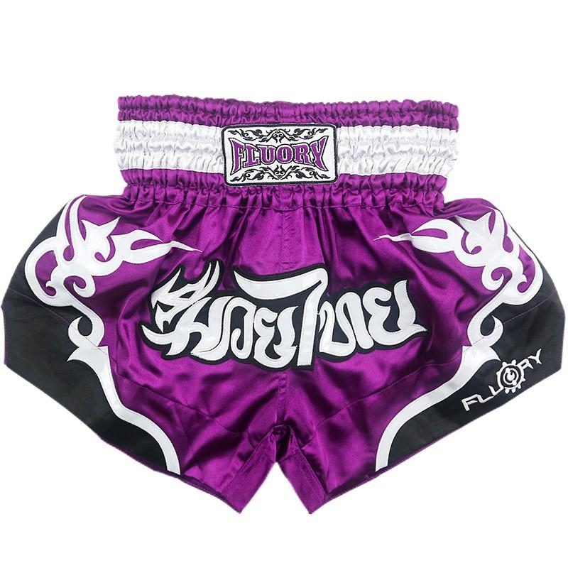 Men Women Boxing Shorts MMA Training Fighting Gear Lightweight Satin Martial Arts Uniform