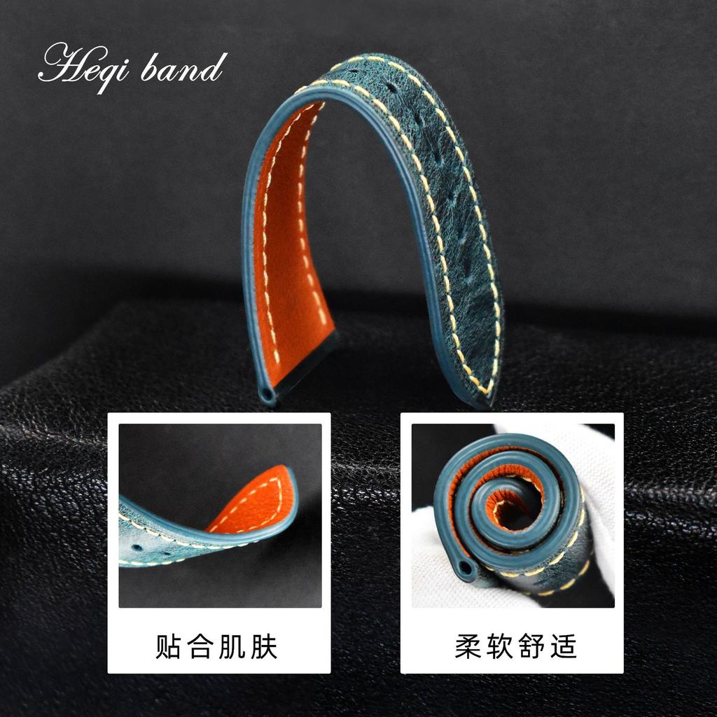 Supply Butterfly Buckle Strap, Retro Color-Changing Leather Quick-Release Interface Strap Bracelet.