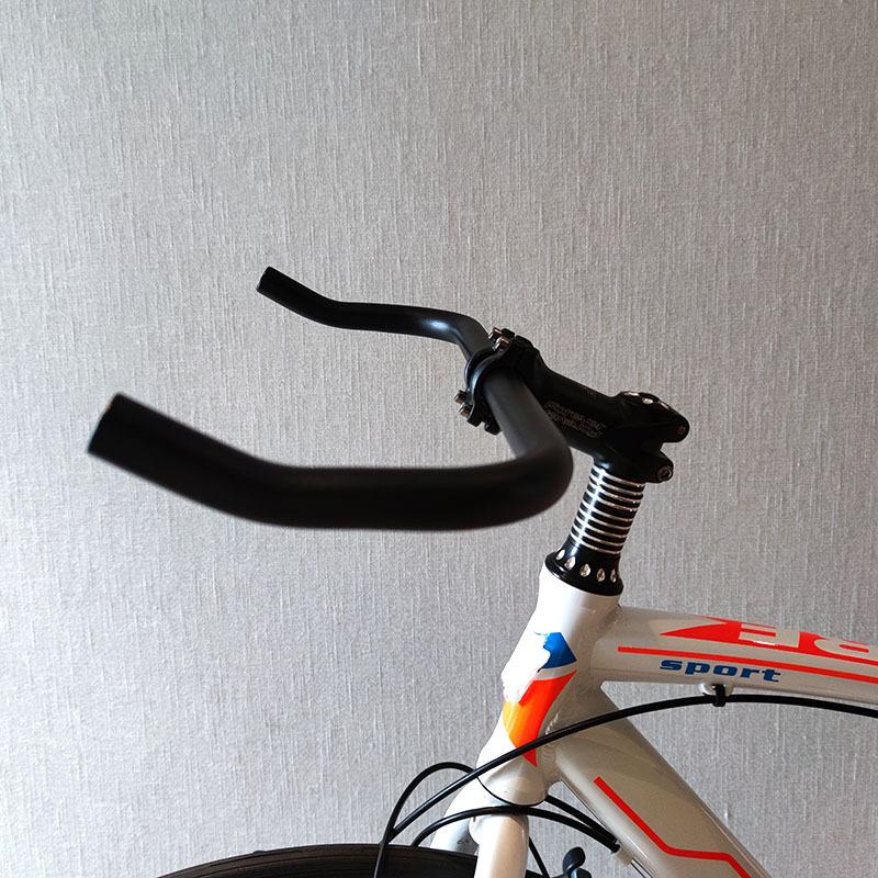 Bike Handlebar Rest Bend Bar Aluminum Alloy 22.2 *25.4*420mm Single Speed Bike Track Fixed Gear Road Bicycle Bullhorn Handlebar