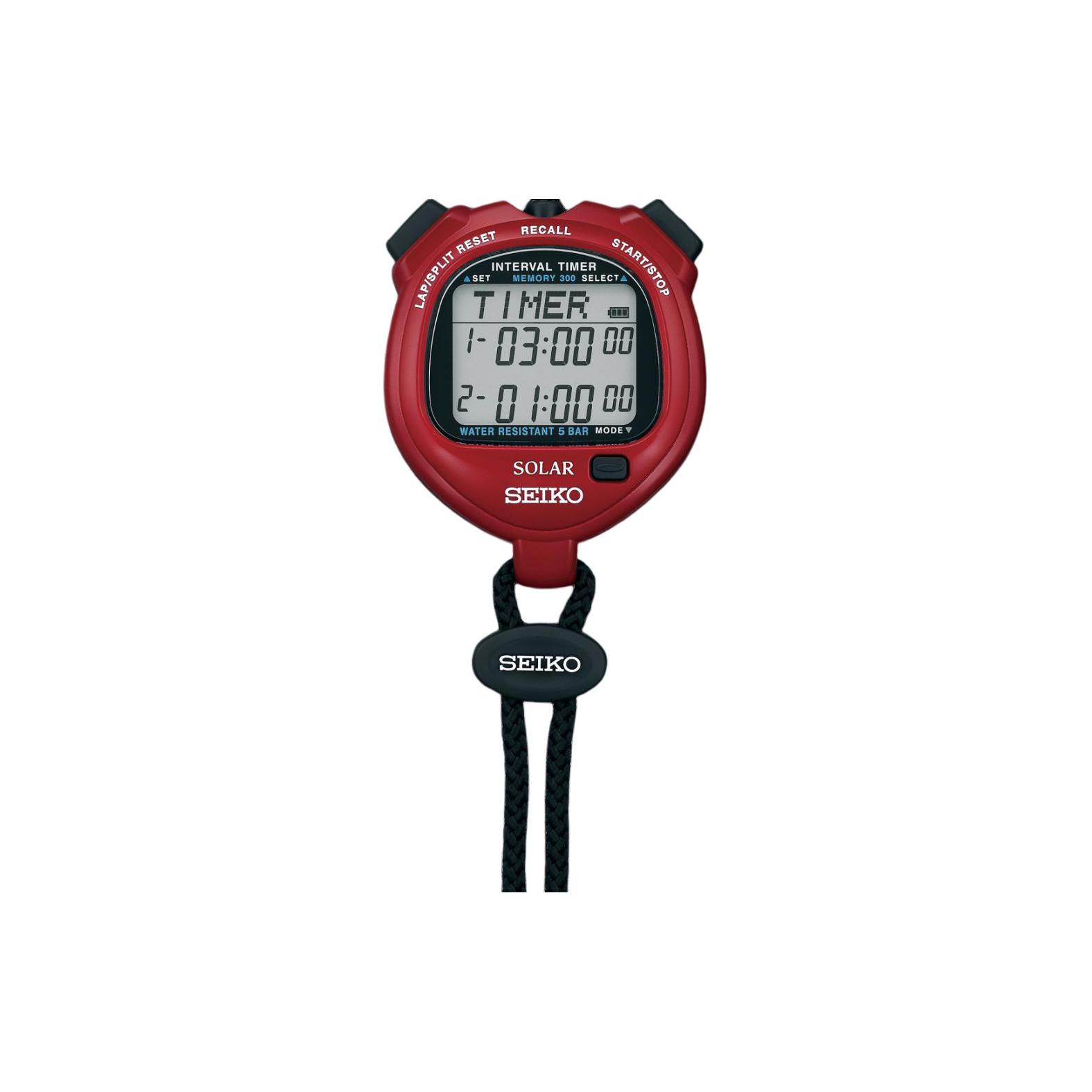 

SEIKO Stopwatch Solar Quartz Movement Unisex SVAJ103 Black Dial