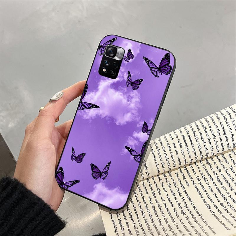 Phone Case For Xiaomi Redmi Note 13 12 11 10 Pro 12S 11S Redmi 13C 10 A1 A2 A3 Aesthetic Purple Case