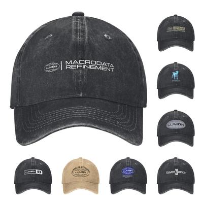 Lumon Industries Macrodata Refinement Severance Unisex Baseball Caps TV show Distressed Denim Washed Hats Vintage Travel Sun Cap