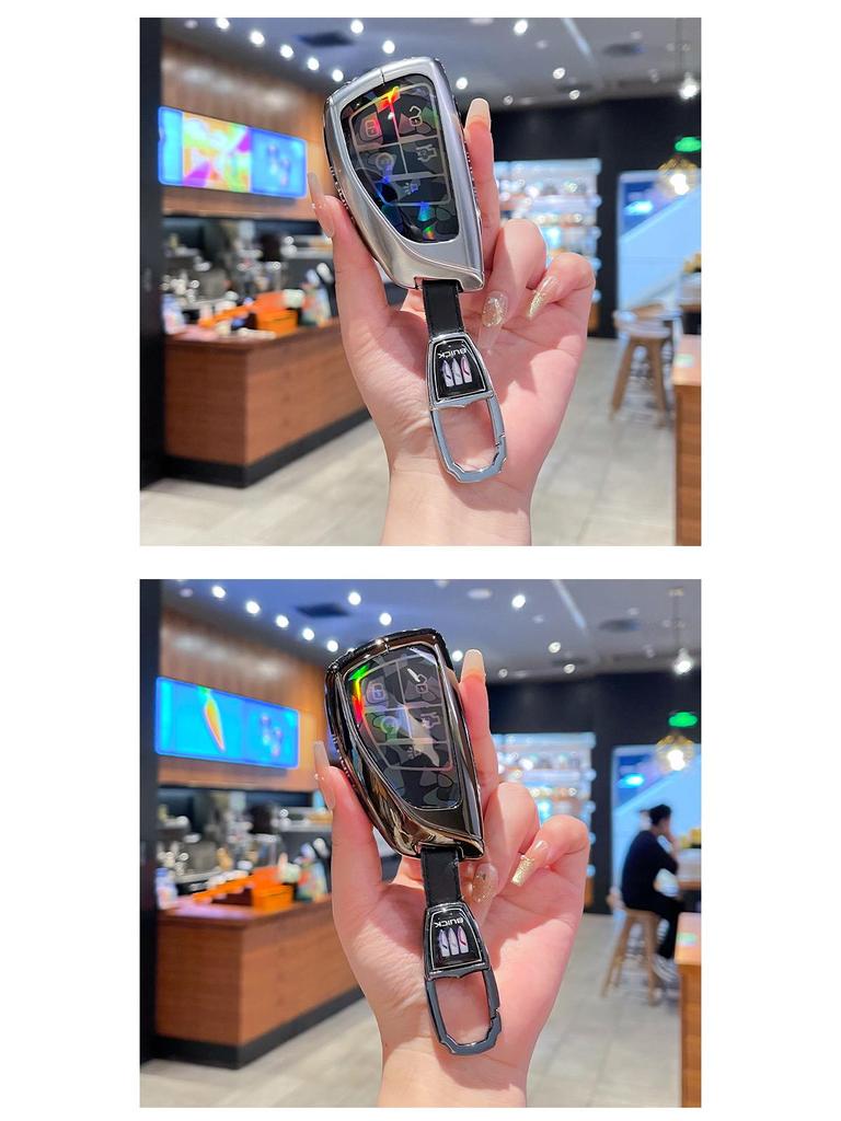 High-End Full-Coverage Metal Key Fob Case for Buick Envision Plus, Envision S/GS, and LaCrosse Cars
