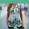Floral Print T Shirt With 3d Digital Ink For Casual Women Summer Wear