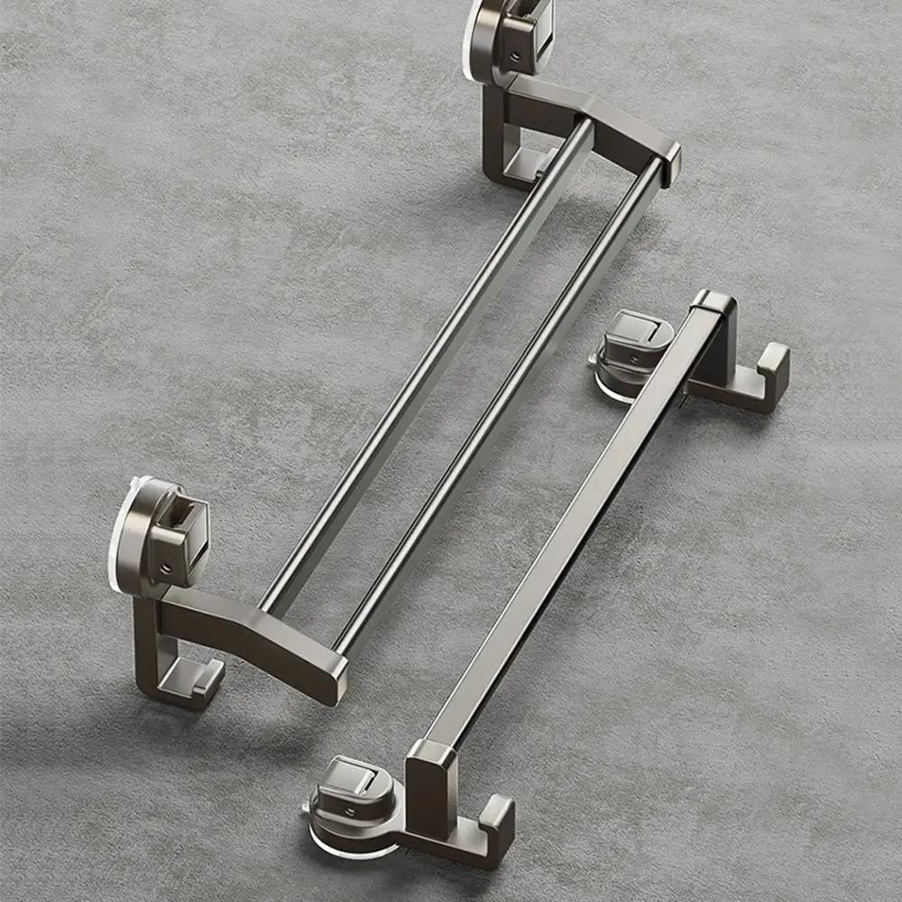 30/40/50CM Aluminum Towel Rack Strong Load-bearing Bathroom Organizer Double Pole Rack  Balcony