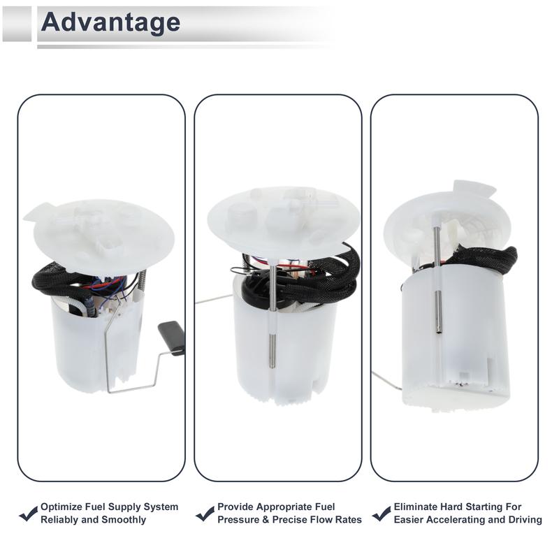 X Autohaux Electric Fuel Pump Assembly for Ford Fiesta 2014 2015 2016 2017 2018  L4 1.6L Fuel Filter Pump Module D2BZ9H307C