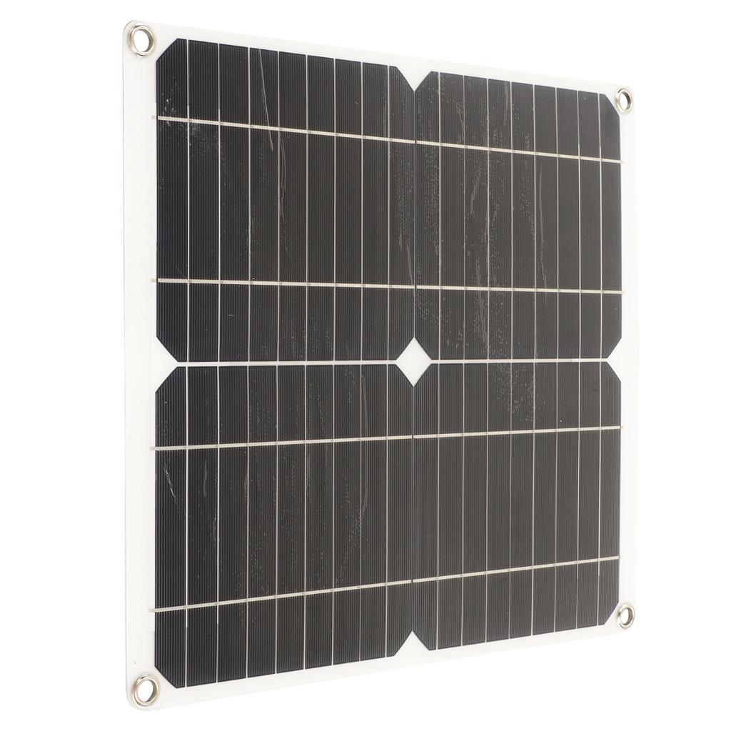 Solar Panel Monocrystalline Silicon Waterproof High Performance for RV Car Boat Trailer 20W 18V 10A