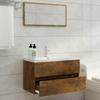 VidaXL Ensemble De Meubles De Salle De Bain 2 Pcs Chêne Fumé 815738