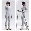 Womens Ski Suit Thermal Compression Base Layer Sweat Wicking Quick Dry Skiing Outfit Fitness Activewear Set