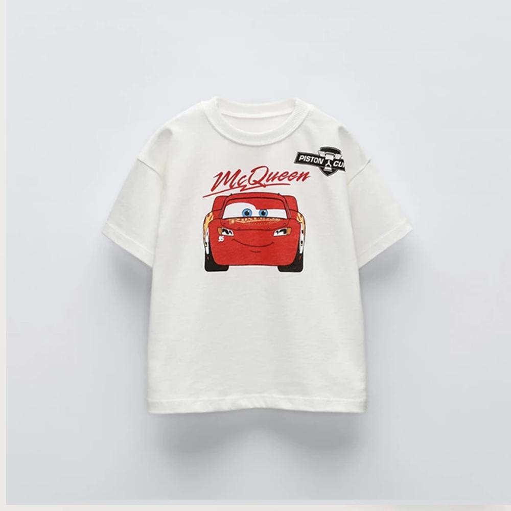Car Cartoon Tees Tops For Boy Clothing Summer Fashion Children Short Sleeve Clothes Printed Pattern T-shirts Loose Casual Tshirt
