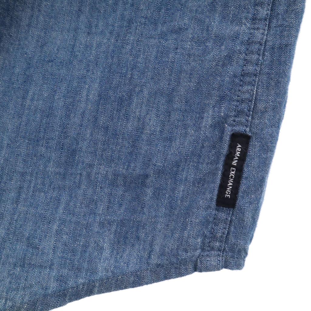 Armani Exchange Long Sleeve Chambray Shirt XS Blue Navy Blue Men's Used