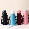 1 Pc Water Bottle Cover Bag Pouch With Strap Neoprene Bottle Cup Sleeve Shoulder Strap Black Bottle Carrier Insulat Bag Portable