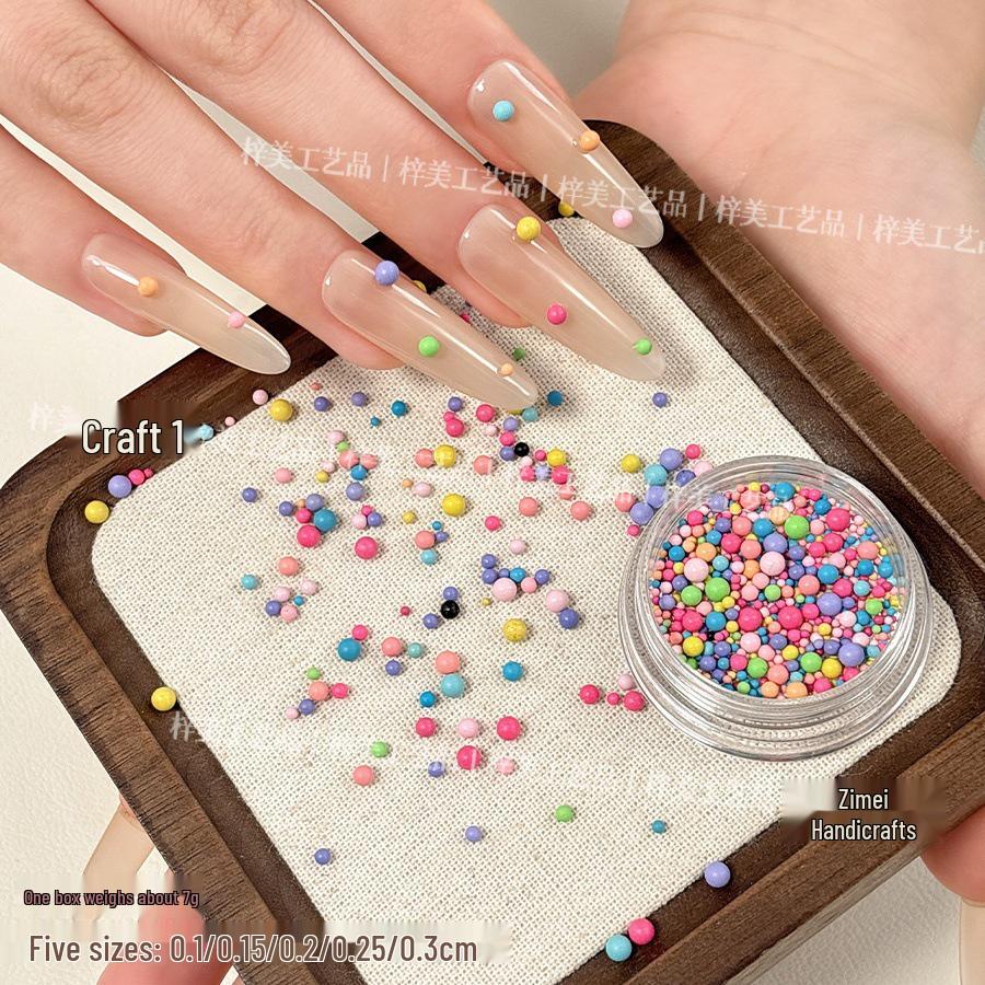 

Dopamine Macaron Polka Dot Nail Charms: Colorful Mixed-Size DIY Decorations Pack