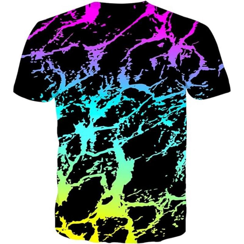 Popular Sale Stylish Outdoor Comfort Polyester Men's Short Sleeve T-Shirt with Interstellar Sci-Fi Pattern Digital Print