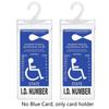 Handicap Parking Placard Holder Transparent Disabled Parking Permit Placard Protective Holder Cover (Set of 2)