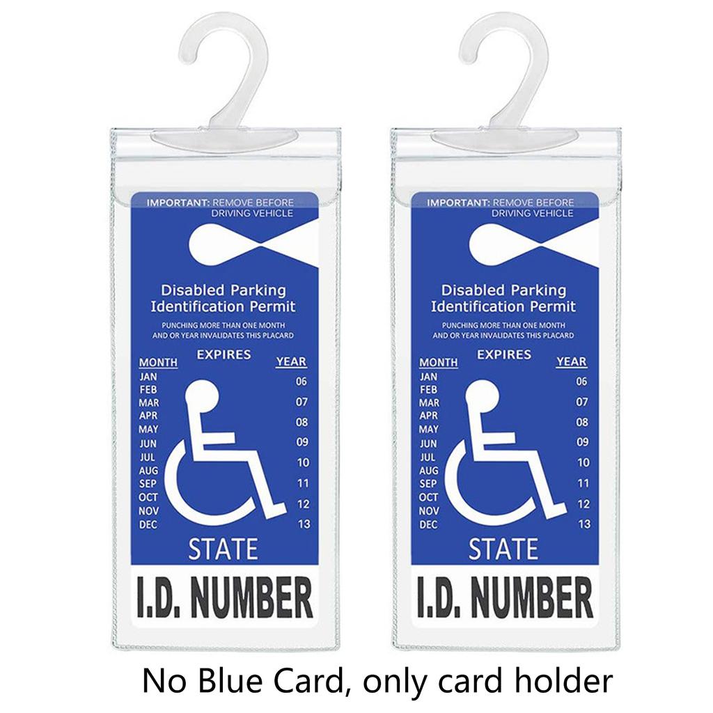 Handicap Parking Placard Holder Transparent Disabled Parking Permit Placard Protective Holder Cover (Set of 2)