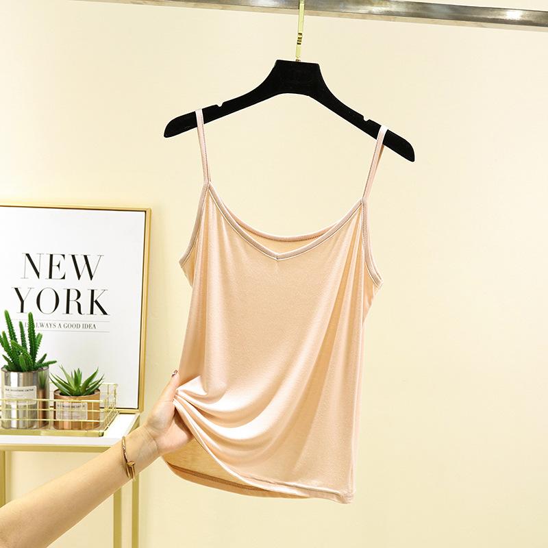 New outer wear Modal sling vest large size women's summer thin v-neck sleeveless inner bottom top
