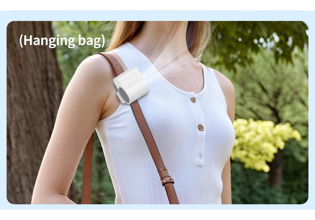 2026 USB Charging Cross-Body Large Capacity Portable Mini Fan with Neck Strap for Outdoor Use