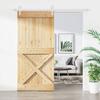 VidaXL Sliding Door and Hardware Kit 95x210 Cm Solid Pine, Interior Door, Interior Barn Door 3203270