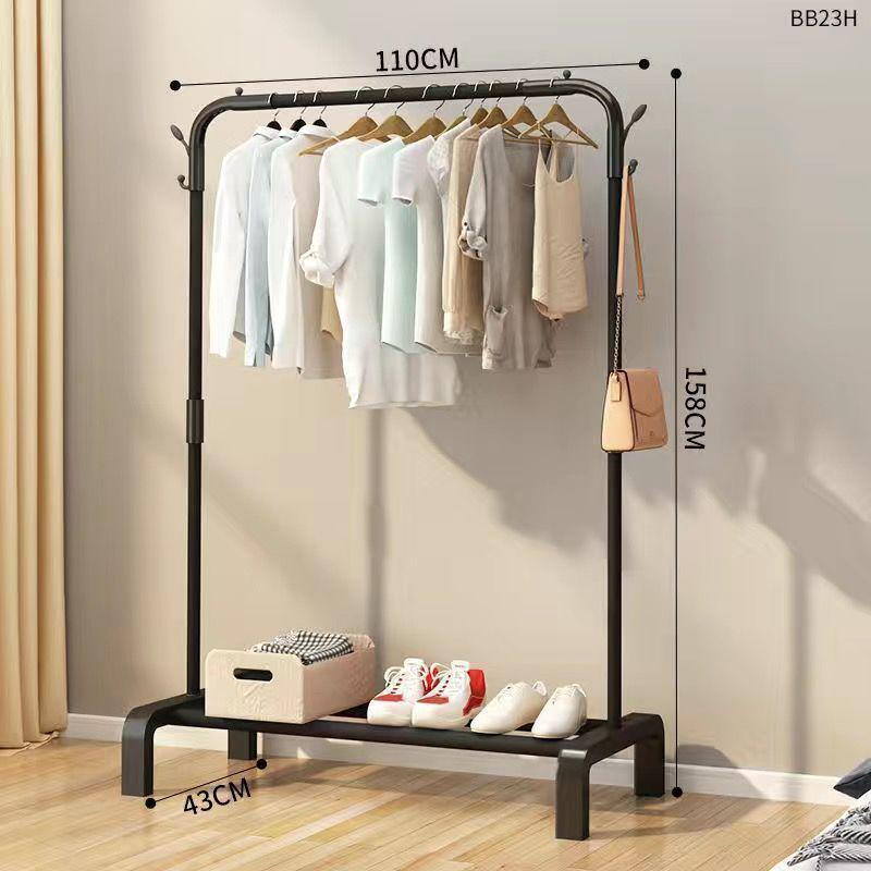 Multi-Functional Clothes Rack: Standing Drying & Coat Hanger for Bedroom, Dorm, or Balcony.