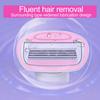 Women Manual Body Hair Shaver Trimmer Portable Face Leg Hair Removal Tool Epilator Pink