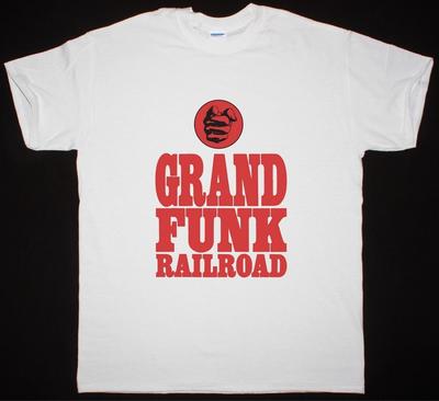 GRAND FUNK RAILROAD LOGO NOUVEAU BLANC Cadeau Pour Fan Coton Toutes Tailles T-Shirt LI1866 T-Shirt Unisexe