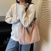 Vintage Large Capacity Corduroy Bag Women's Solid Color Underarm Shoulder Bag