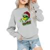 Kids' Fashion Loose-Fit Casual Long-Sleeve Christmas Print Oversized Crewneck Sweatshirt