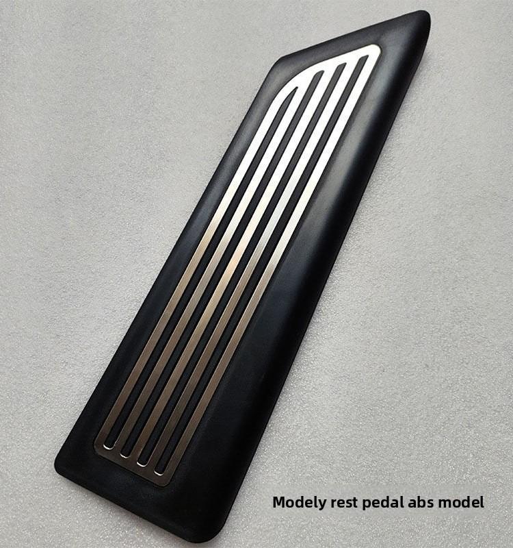 För Tesla Model 3 Y 2017-2025 Aluminium Fotpedalsskydd Set Dödpedalsskydd Halkfria Bromsacceleratorpedaler Biltillbehör