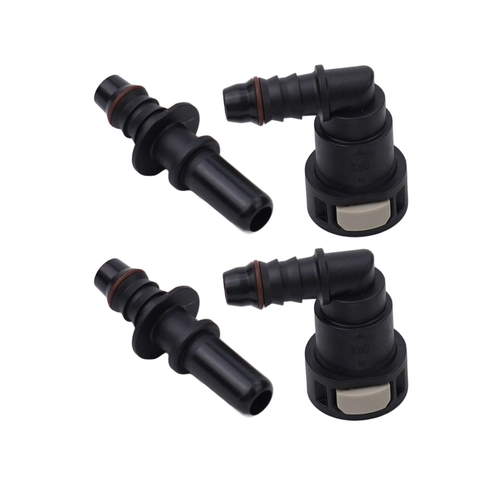 

11.8mm SAE 3/8\ 10mm Elbow 90 Degree Nylon Fuel Line Quick Connect Release Hose