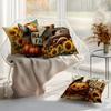 Thanksgiving Decor Pillowcase Cushion Polyester Throw Pillow Cover Sofa Chair Bed Cushion Cover Pillowslip Home Decor
