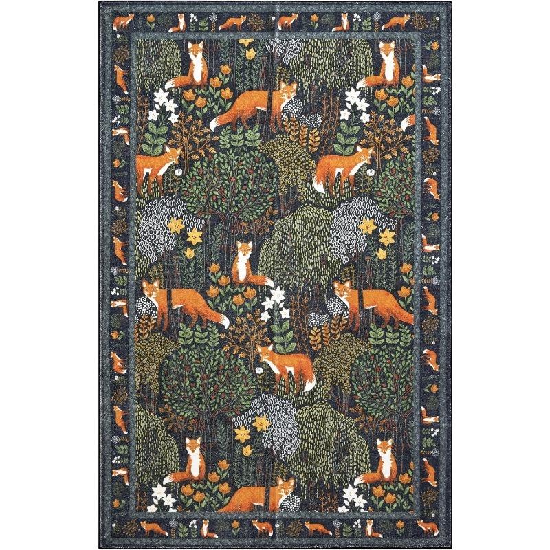 

Cute Abstract Tropical Jungle Forest Carpet for Living Room Non-slip Machine Washable Floor Mat Large Sofa Bedroom Bedside Rug 50x80cm