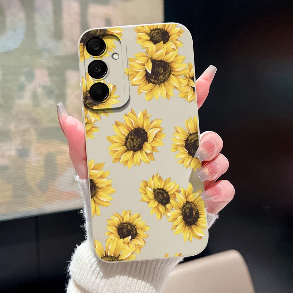 For Samsung Galaxy A25 A26 A36 A56 5G Case Cute Flowers Silicone Soft Protective Cover For SamsungA25 A26 A36 A56 Fundas Coque