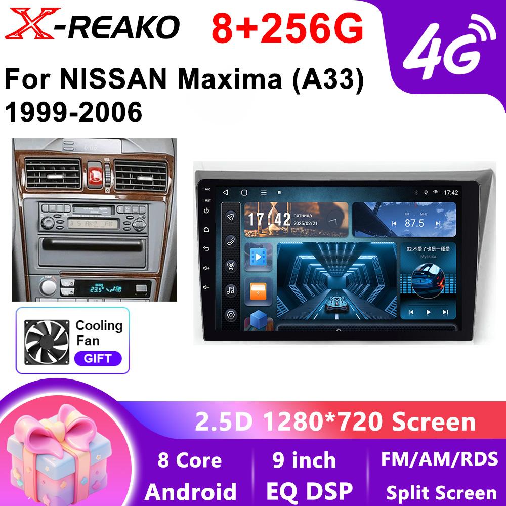 Android 13 Car Radio for Nissan Maxima A33 1999 - 2006 Multimedia Player Stereo GPS Carplay Auto 4G Head Unit 2 din no 2 din BT
