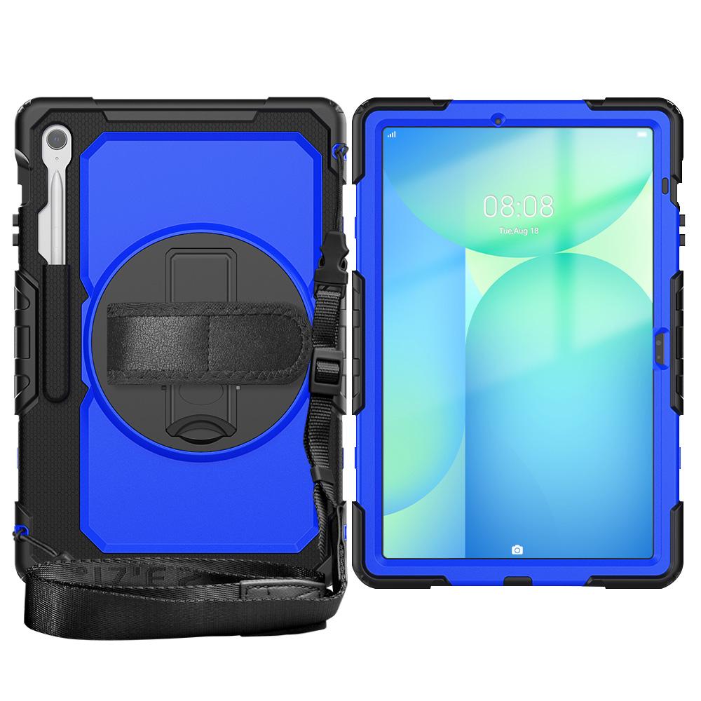 Heavy Duty shockrpoof Case Hand/Shoulder Strap Stand for Samsung Galaxy Tab S10 FE+ Plus 13" X620/X626B With Screen Protector