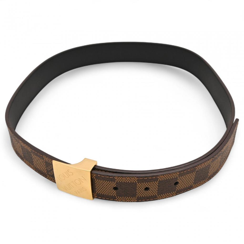Auth LOUIS VUITTON Damier Ceinture Carre Belt 80/32 lv9818bf
