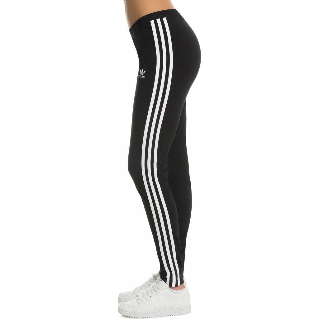 Adidas Originals Logo Stripe Slim Fit Casual Pants Women Bottoms Black AJ8156