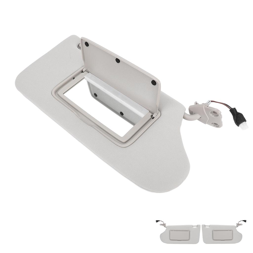 Sun Visor Replacement with Mirror and Makeup Light Stylish Grey Effective Sun Shielding Visor Board 