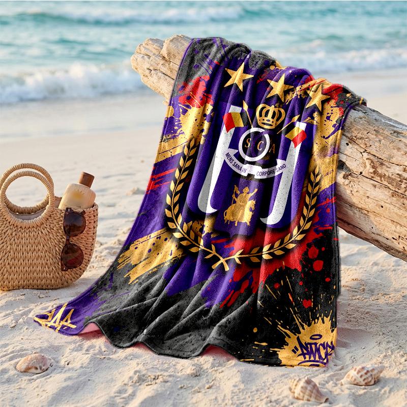 Anderlecht FC Druck Mikrofaser Strandtuch Schnelltrocknend Saugfähig Großes Handtuch für Strand Schwimmen Reisen