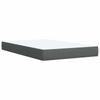 Box Spring Bed with Mattress Dark Grey 120 X 200 Cm Fabric