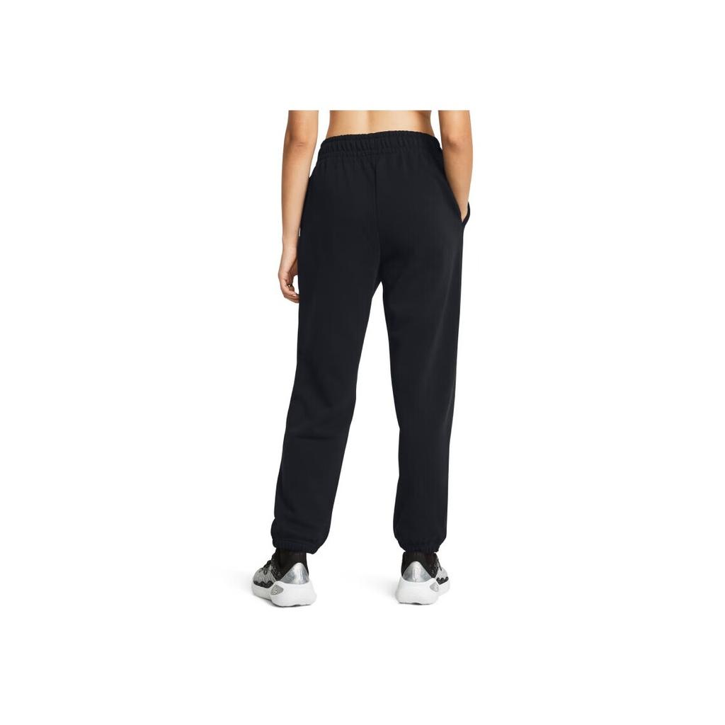 Under Armour Curry X Bruce Lee Collaboration SS24 Spring Collection Printed Logo Cuffed Long Casual Pants Women pants Black 1385301-001