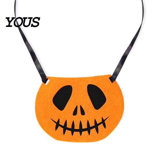 Holiday Yard Statue Decor Halloween Porch Goose Bib, Felt Decorative Bandana Ghost Spider Bat Soft Bib Skull Outdoor Accessory for Garden Pumpkin