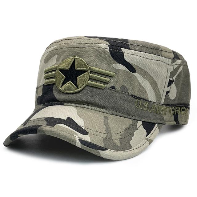 New Embroidery Trucker Hats Gorras Custom Camouflage Cap  Flat Caps US Baseball Cap