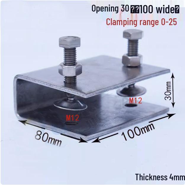 C304 Tiger Claw U-Shaped Stainless Steel Pipe Clamp