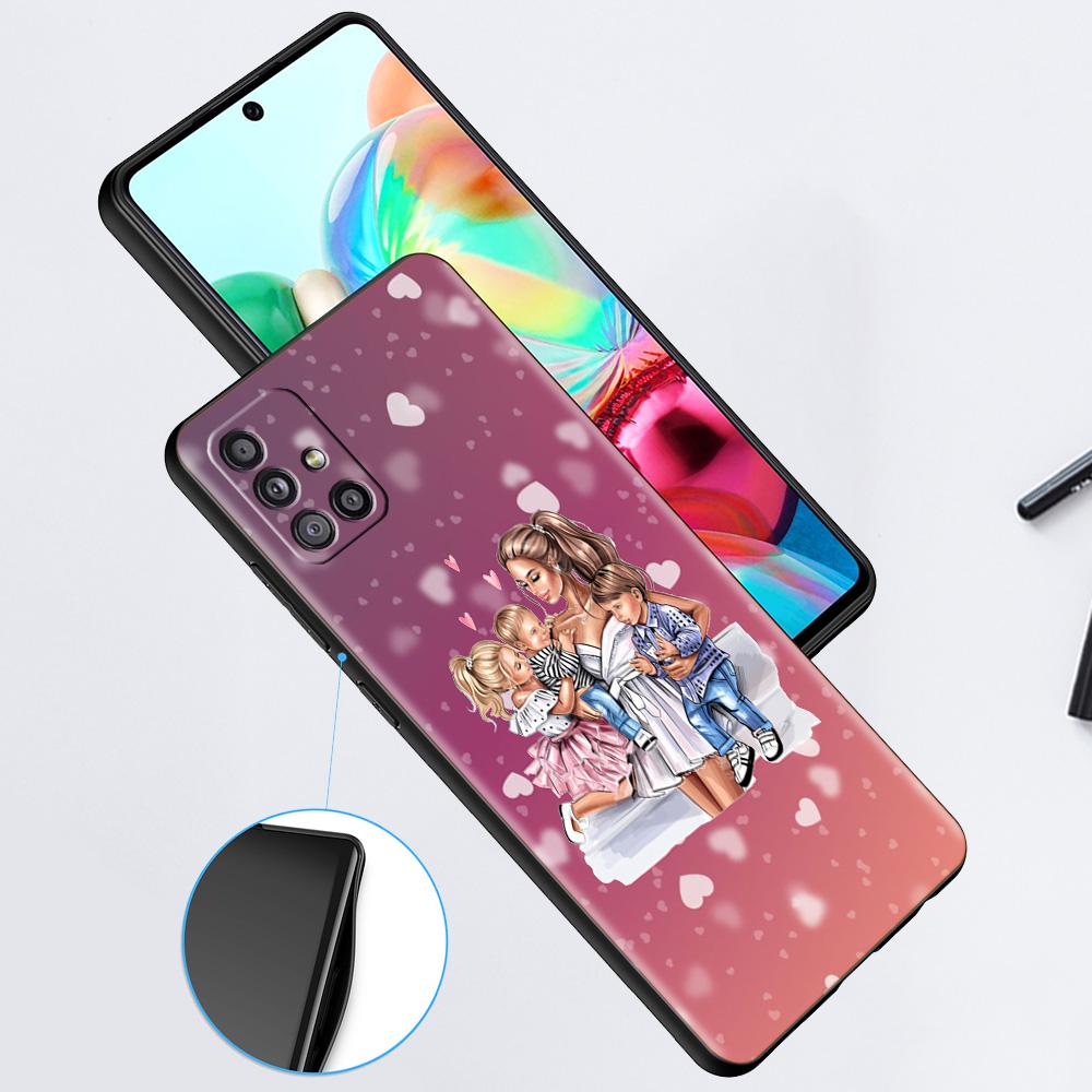 Family Children Boys And Girls Coque For Samsung Galaxy A51 A71 A12 A21s A72 A52 A42 A32 A22 A41 A31 A02s A03s Soft Phone Cases