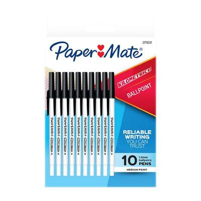 Długopis kulkowy Papermate Kilometrico Medium 10 szt. (czarny)