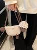 Woolen Knit Cartoon Sheep Crossbody Bag With Phone Pocket For Casual Daily Use