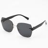 European and American Gradient Lens Frameless Sunglasses for Women - Trendy Internet Celebrity Style, Versatile Bare Face Sunshade.