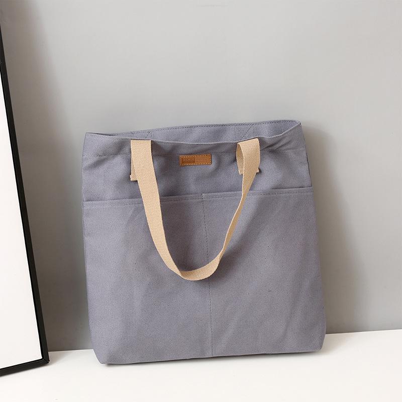 Spacious Canvas Crossbody Bag for College Students - Versatile Korean & Japanese Style
